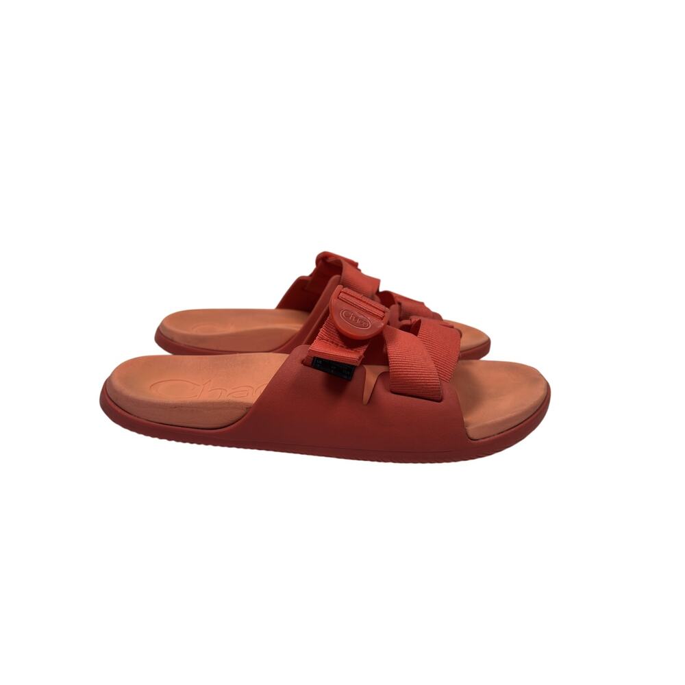 Chaco Chillos Slide Sandals Womens 7 Orange Adjustable Straps